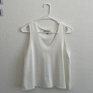 Anthropologie white tank xs